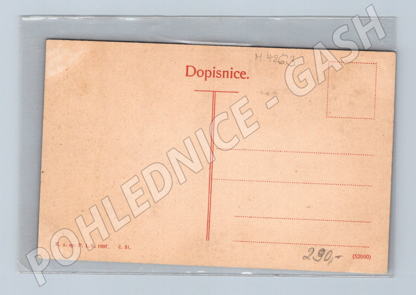 Pohlednice Praha celkový pohled kolorovaná 1907 (M4263)