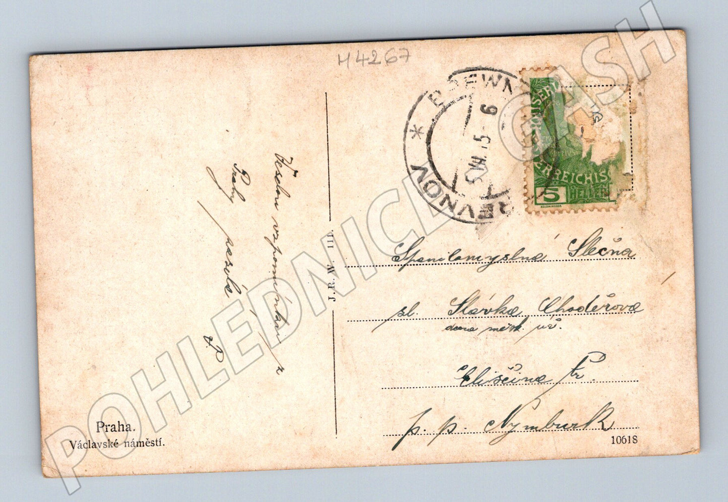 Pohlednice Praha Václavské náměstí kolorovaná RU (M4267)