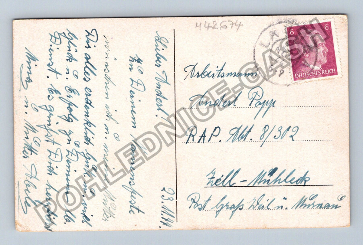 Pohlednice Německo kytice květin váza 1934 (M42674)