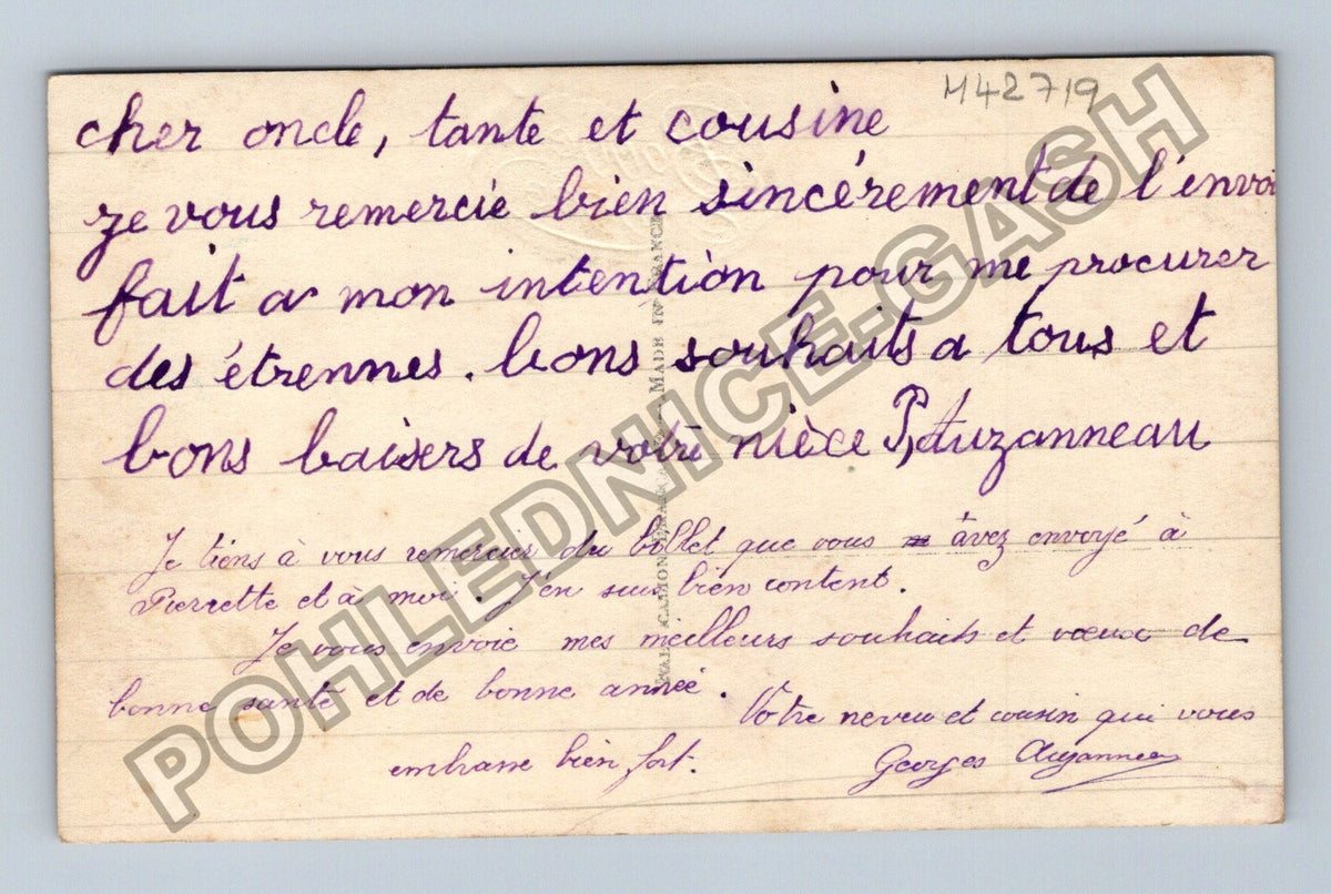Pohlednice Francie Novoroční přání Bonne Année (M42719)