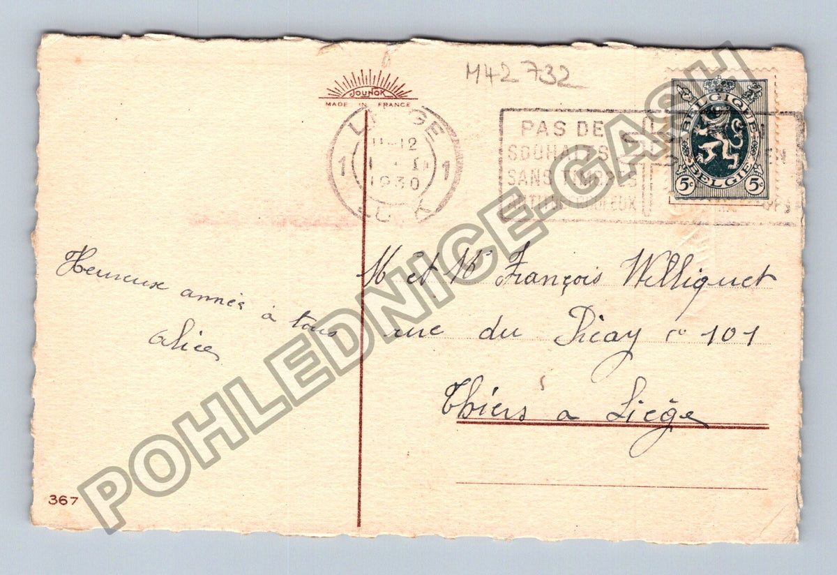 Pohlednice Francie kytice růží Bonne Année 1930 (M42732)