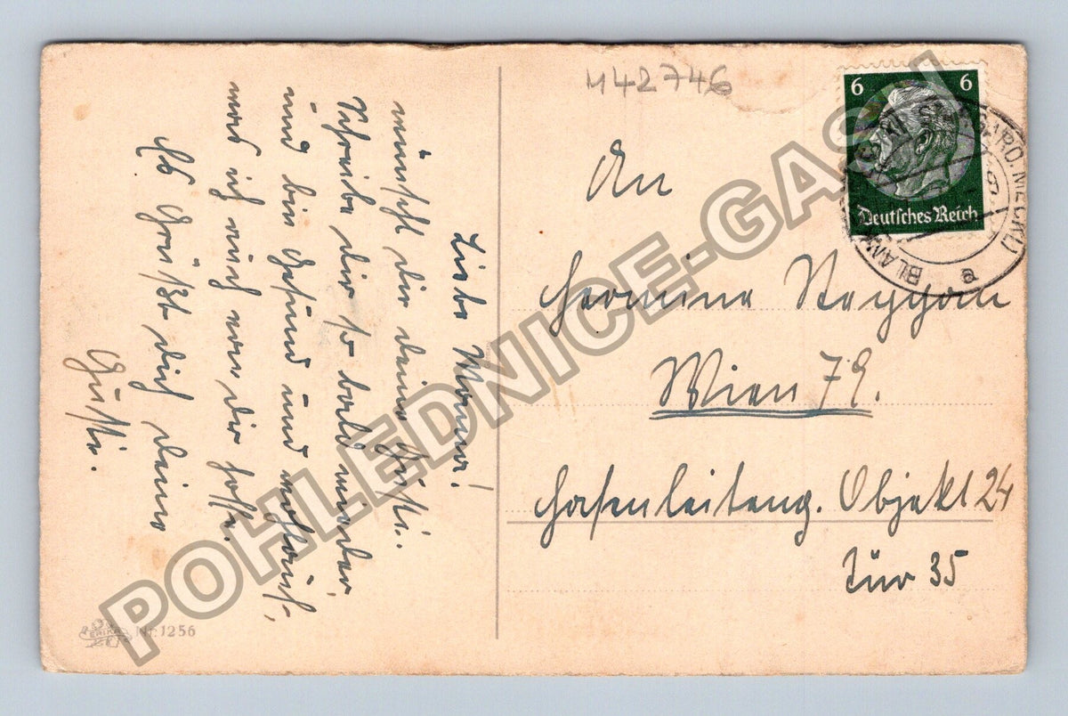 Pohlednice Německo Květiny váza u okna Pfingstgruß (M42746)