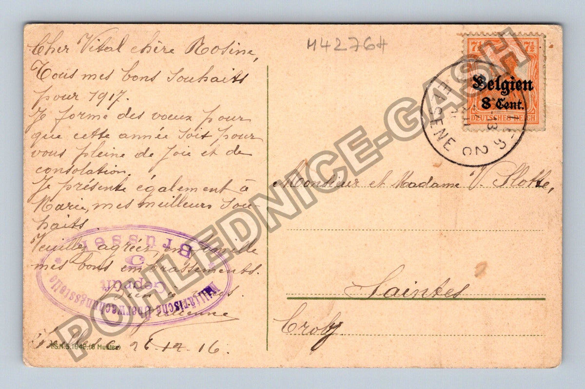 Pohlednice Belgie Novoroční přání konec 1. světové války (M42764)