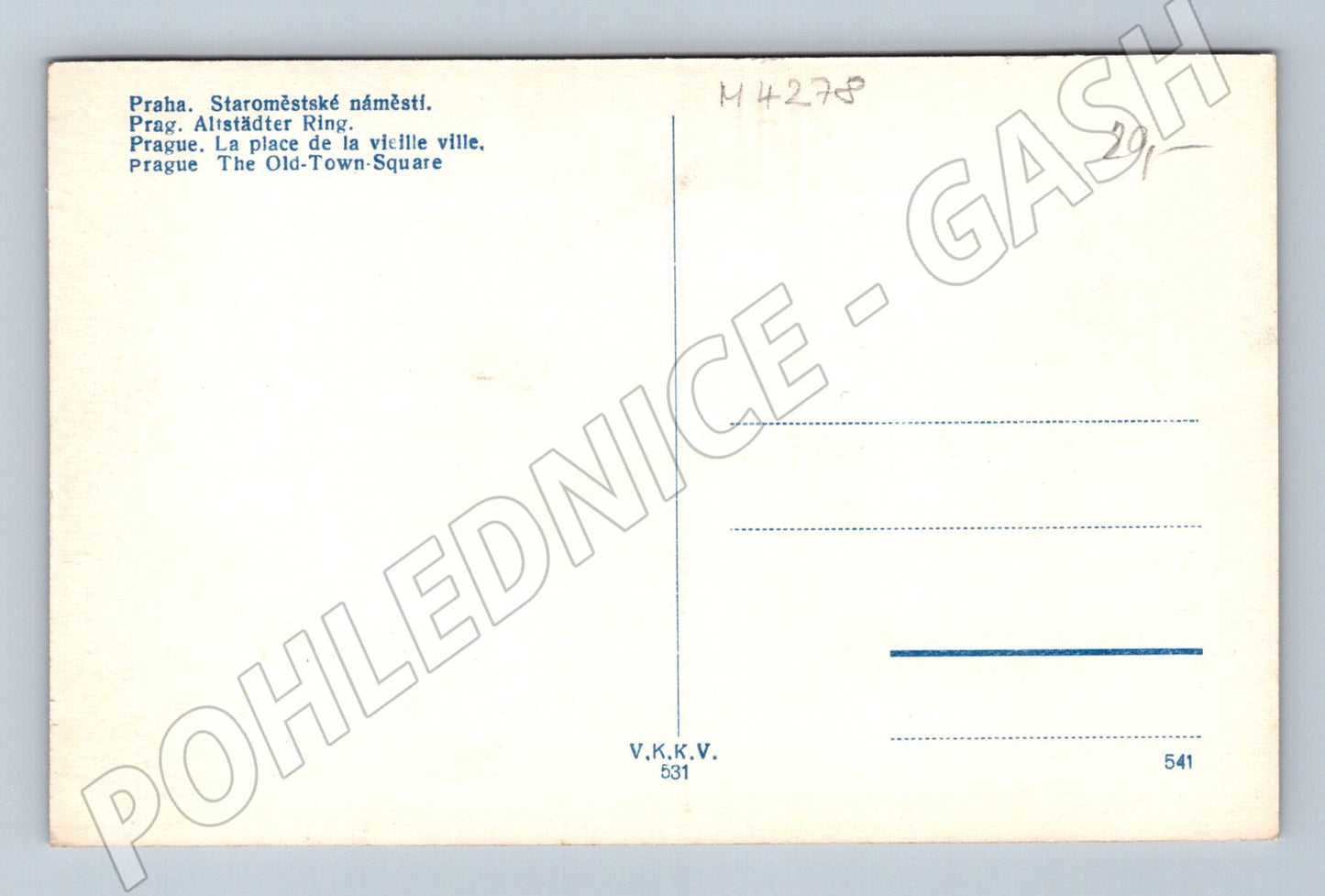 Pohlednice Praha Staroměstské náměstí starý motiv (M4278)