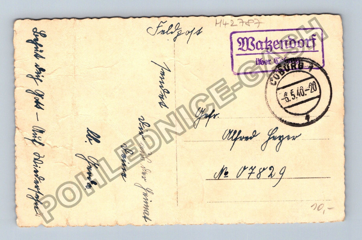 Pohlednice Srdečné svatodušní pozdravy chrousti Německo 1940 (M42787)
