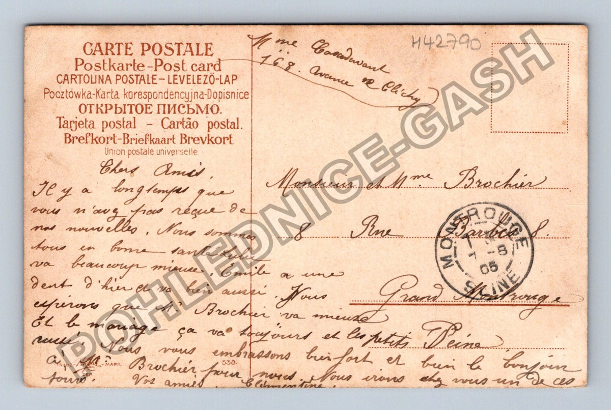 Pohlednice Francie idylická krajina děti u jezera (M42790)
