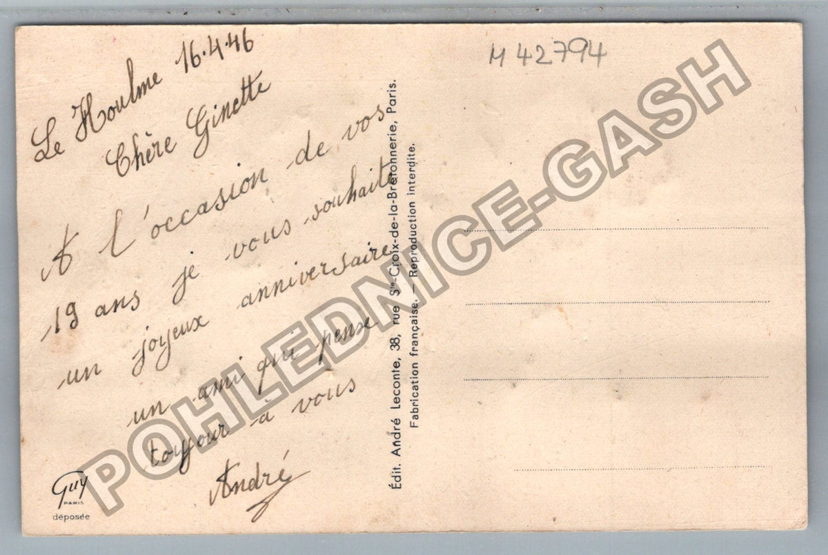 Pohlednice Francie květiny Anniversaire (M42794)