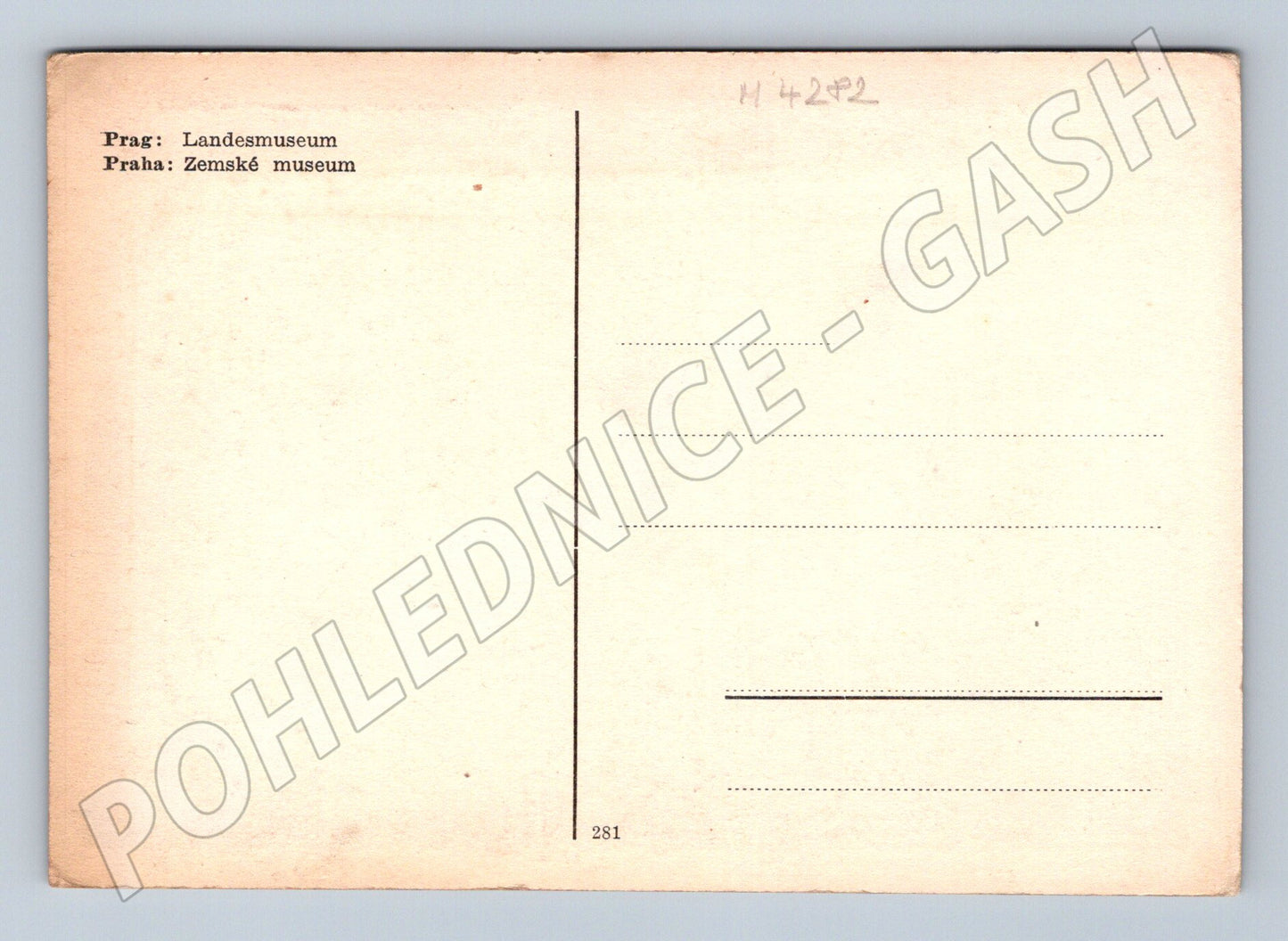 Pohlednice Praha Zemské museum starý motiv (M4282)
