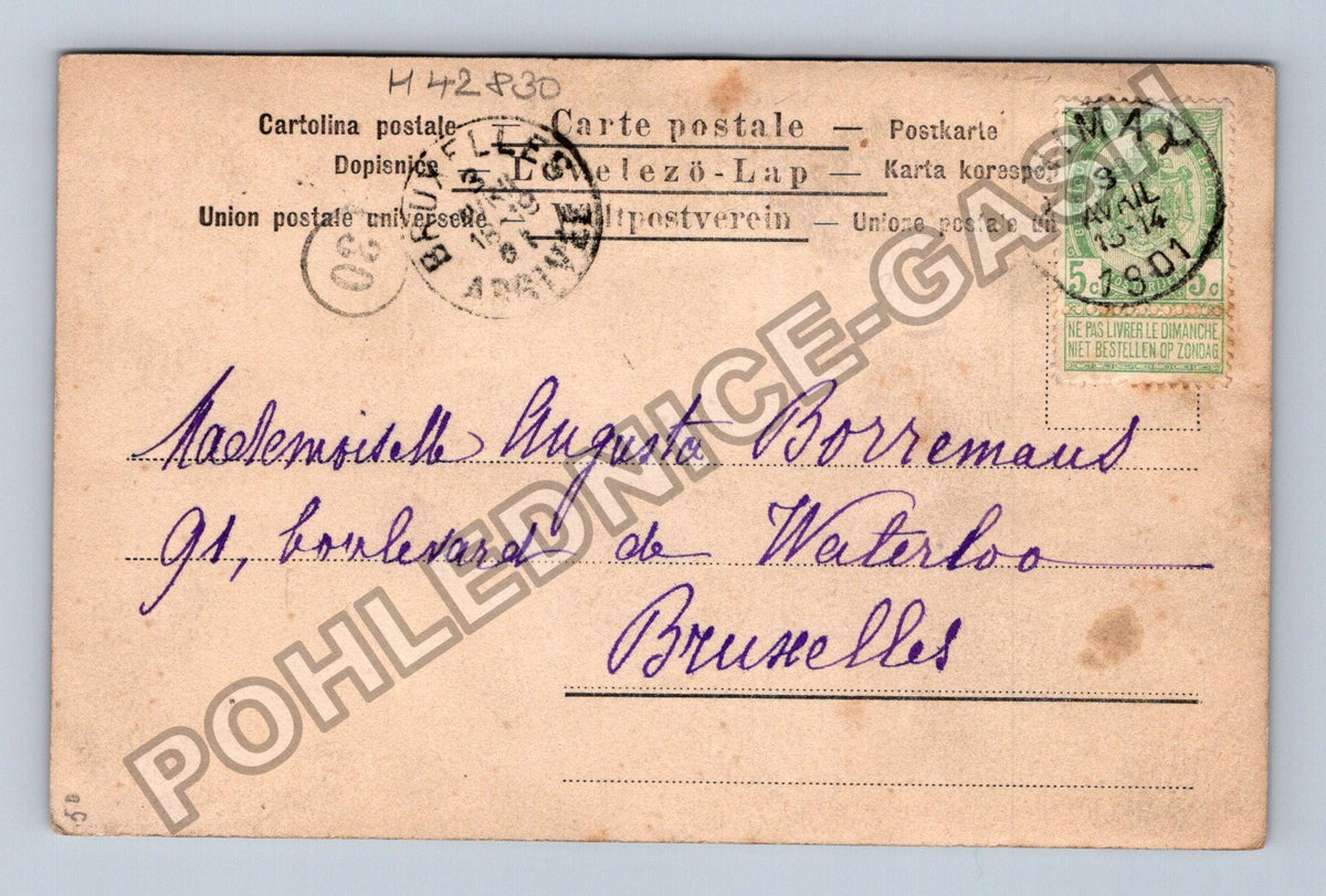 Pohlednice Belgie Brusel žena krajka portrét 1901 (M42830)