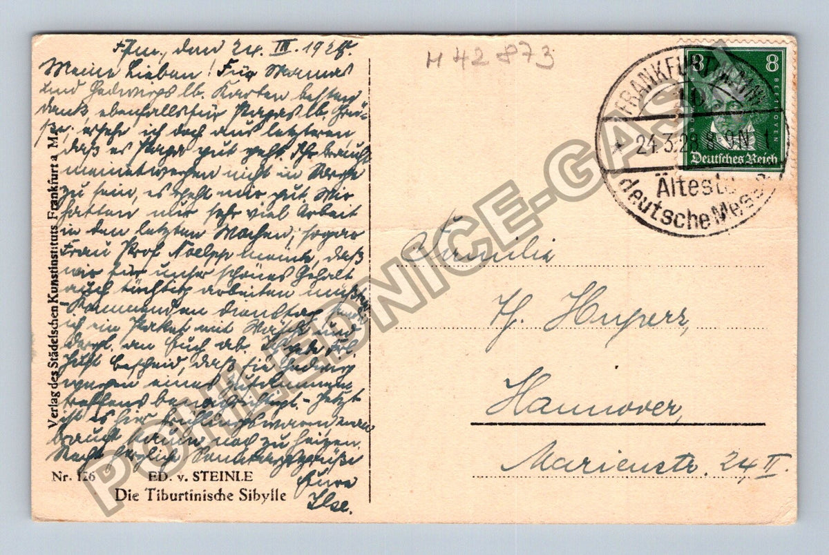 Pohlednice Německo Die Tiburtinische Sibylle 1908 (M42873)