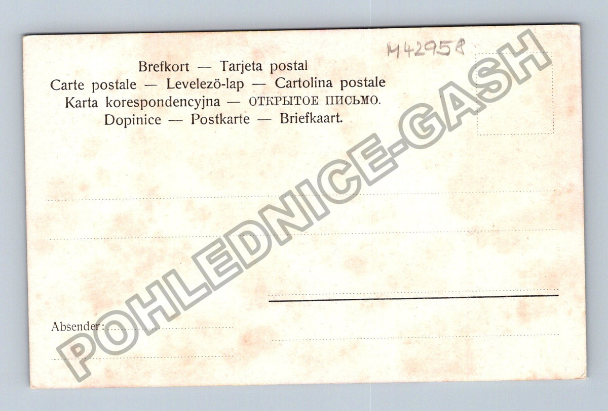 Pohlednice Zimní krajina dům u vody Les Bois 1110 (M42958)