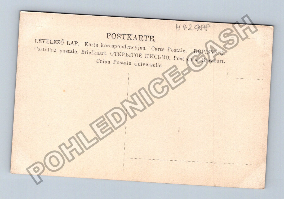 Pohlednice Dítě s lahví a sklenicí (M42988)
