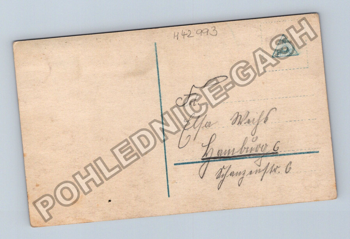 Pohlednice Dívka s kvetoucí větvičkou Herzliche Pfingstgrüsse (M42993)