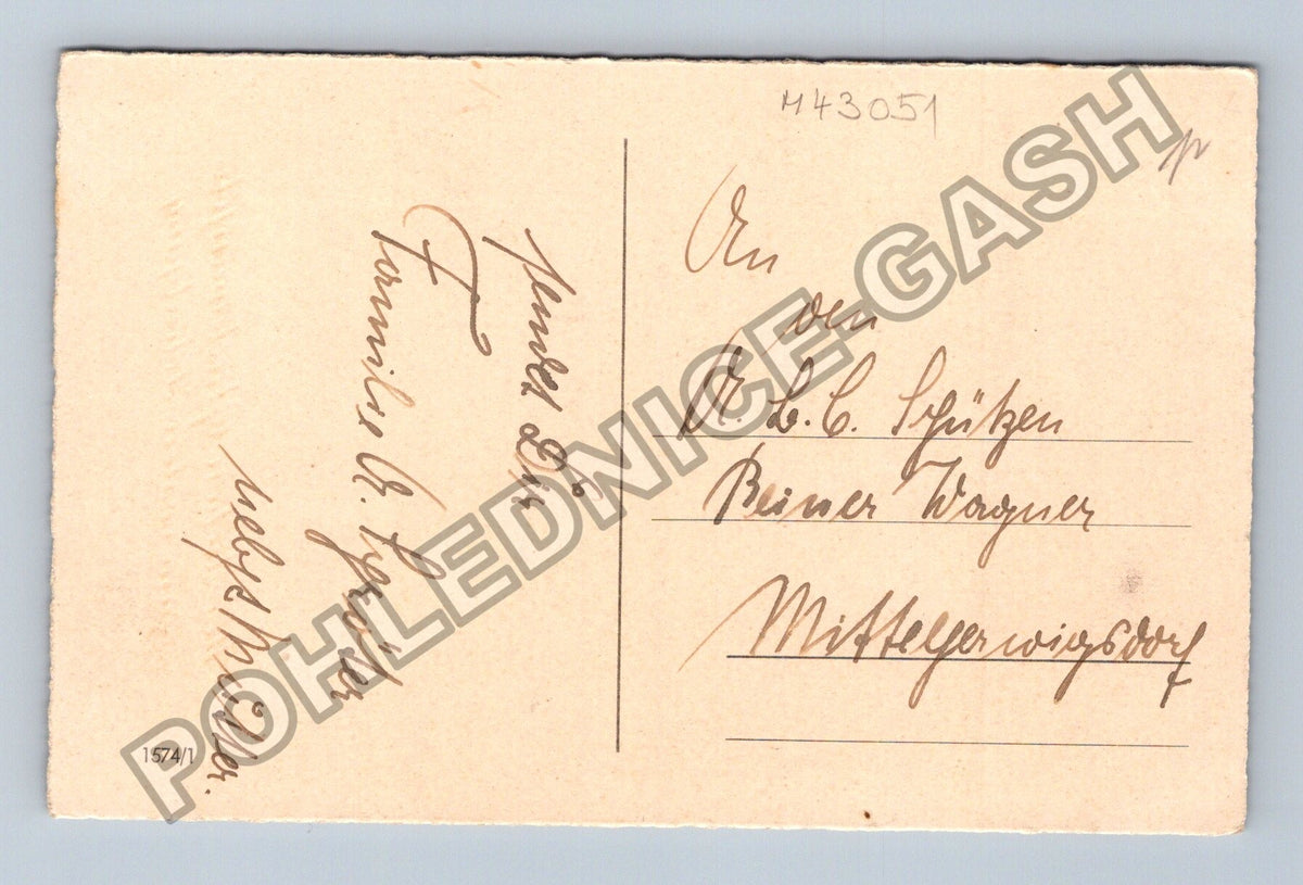 Pohlednice Německo chlapec s kornoutem do školy (M43051)