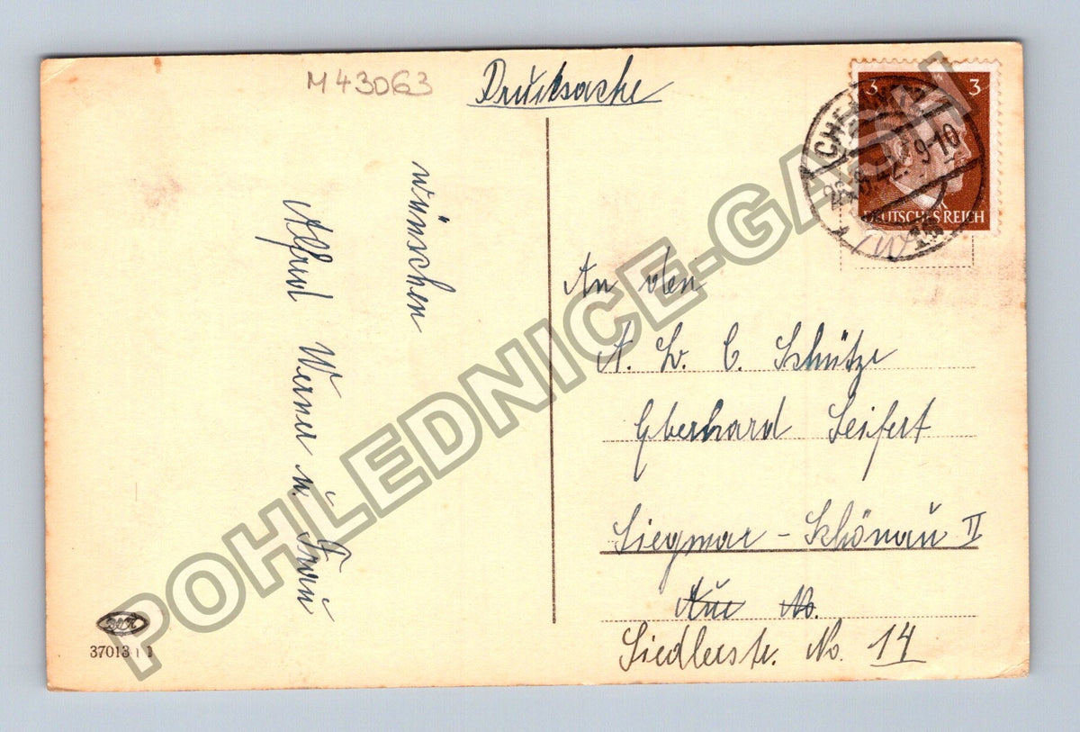 Pohlednice Německo chlapec s kornoutem do školy 1939 (M43063)