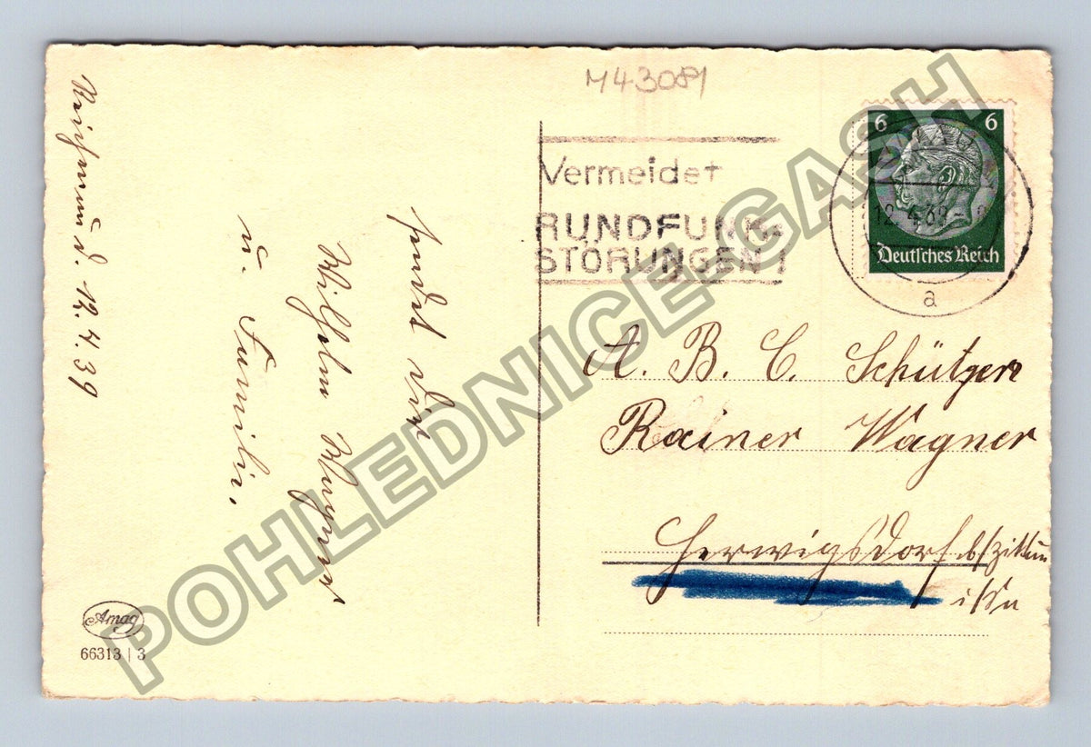 Pohlednice Německo chlapec s kornoutem do školy 1939 (M43081)
