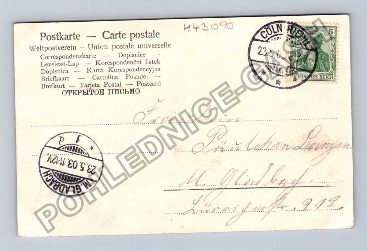 Pohlednice Německo dvě děti na židli 1911 (M43090)