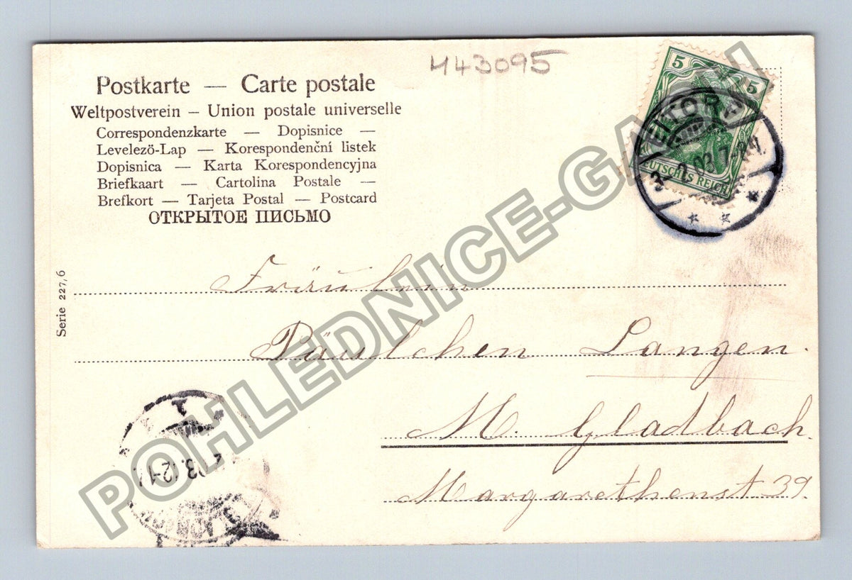 Pohlednice Německo dívka v klobouku portrét 1900 (M43095)