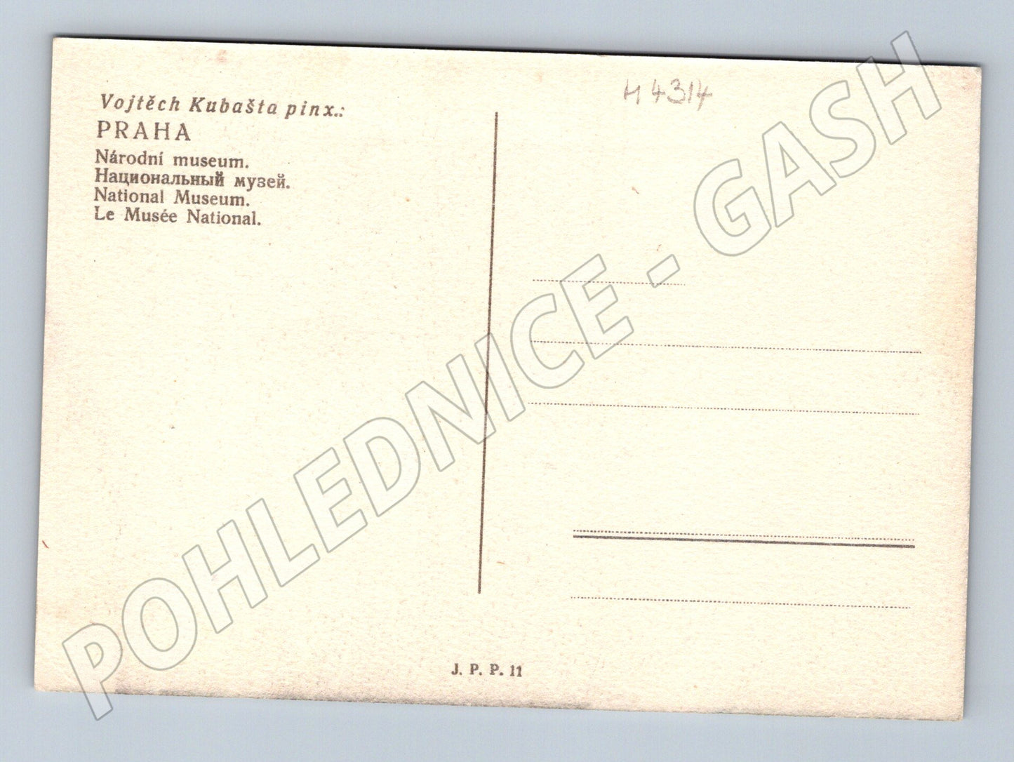 Pohlednice Praha Národní muzeum Vojtěch Kubašta (M4314)
