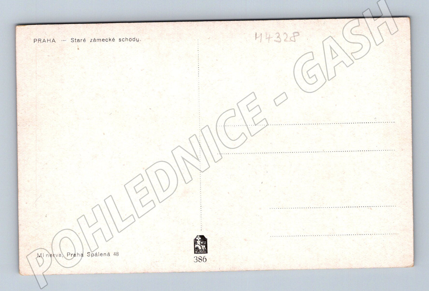 Pohlednice Praha Staré zámecké schody Šetelík (M4328)