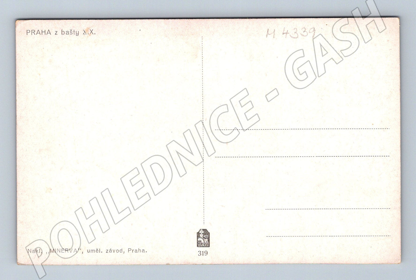 Pohlednice Praha z bašty historický pohled (M4339)