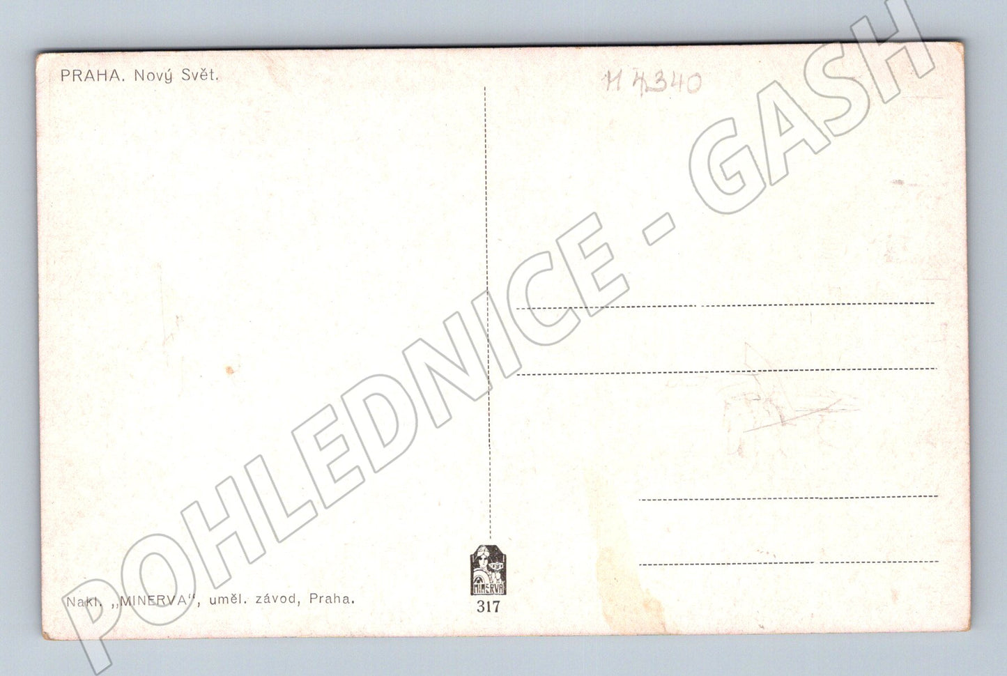 Pohlednice Praha Nový Svět zimní motiv Minerva (M4340)