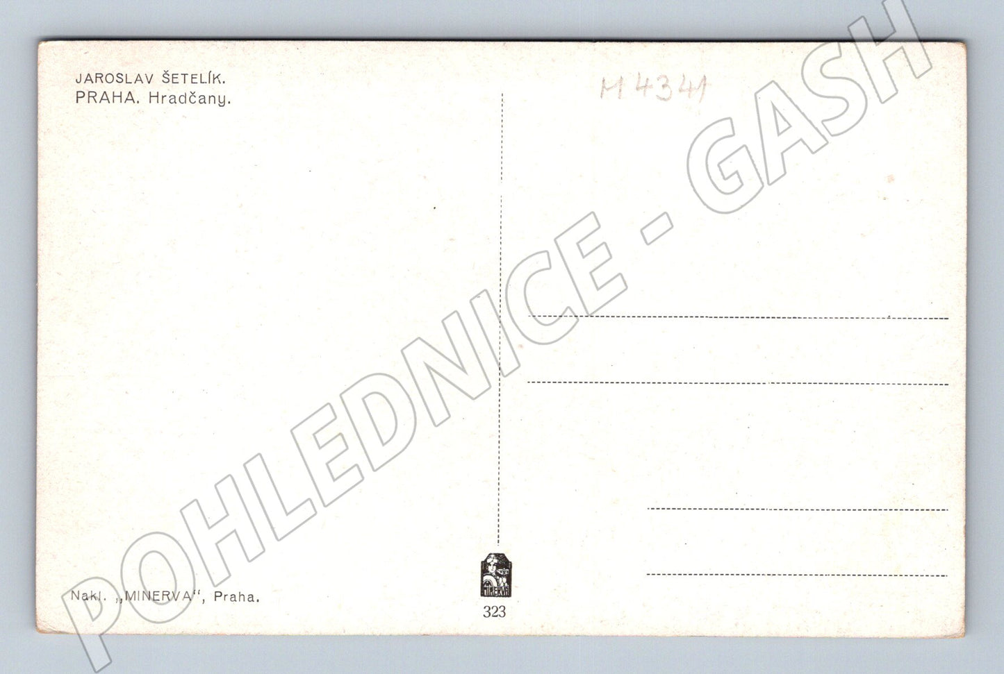 Pohlednice Praha Hradčany kolorovaná Šetelík Minerva (M4341)