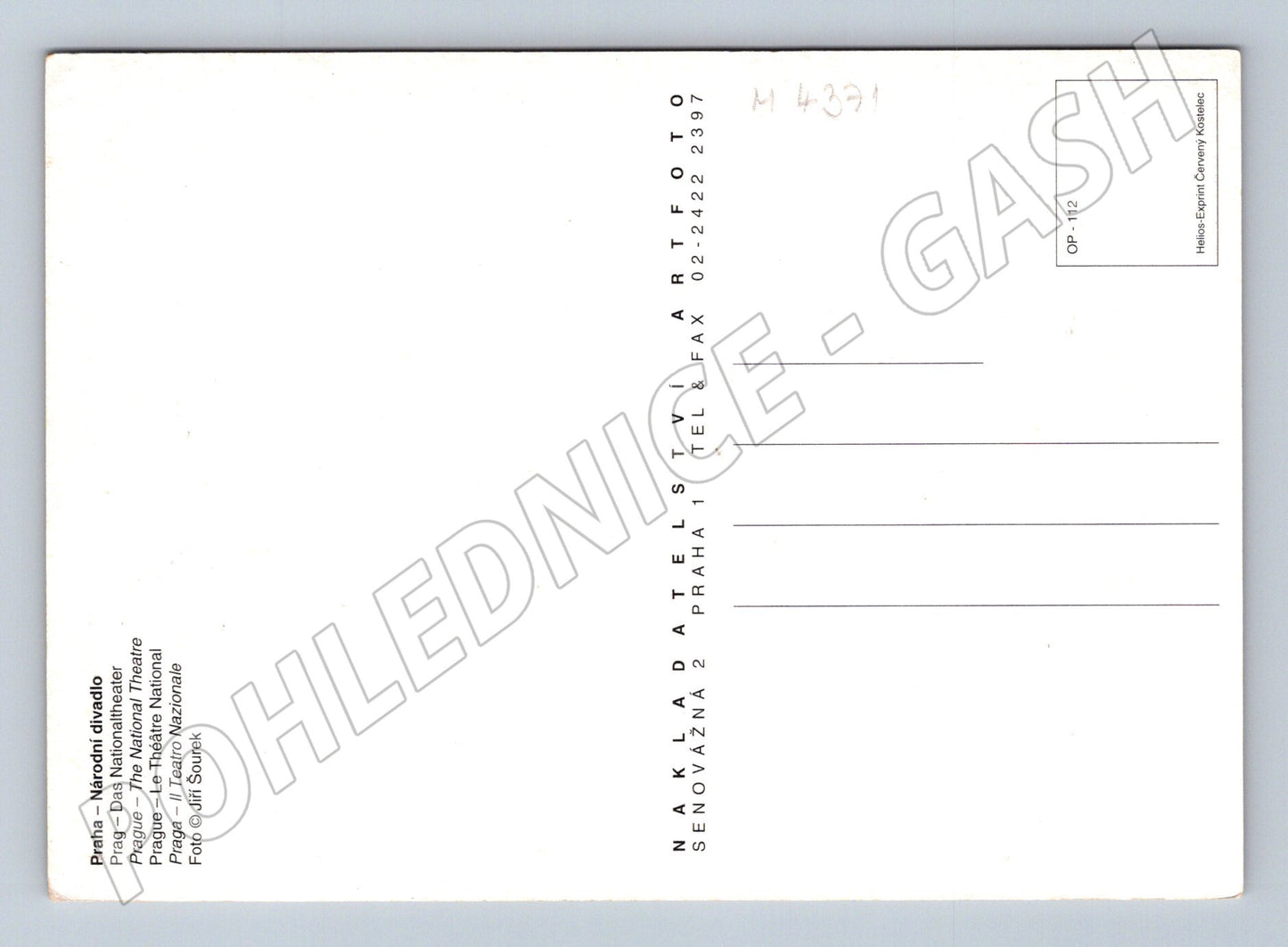 Pohlednice Praha Národní divadlo (M4371)