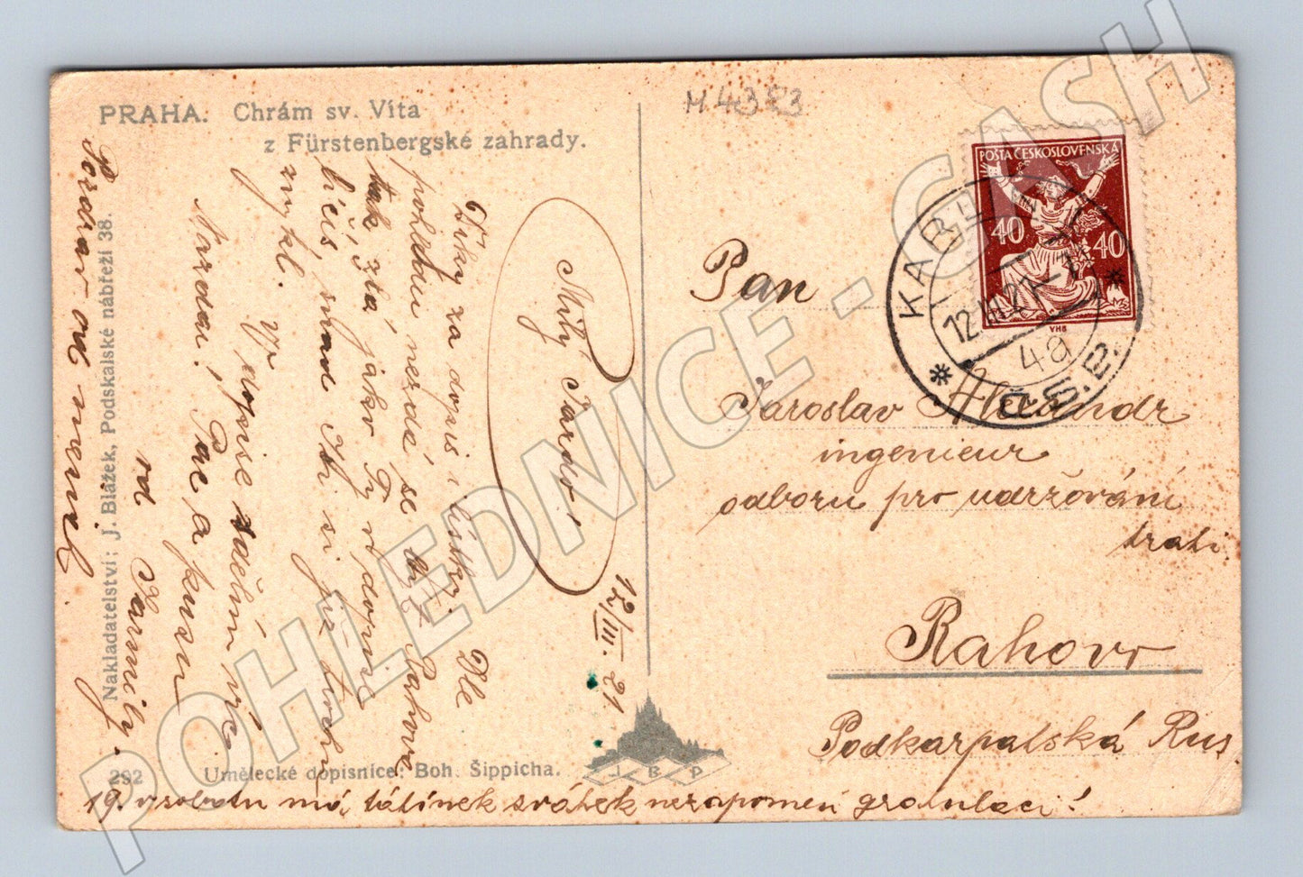 Pohlednice Praha Chrám sv Víta Šippich (M4383)
