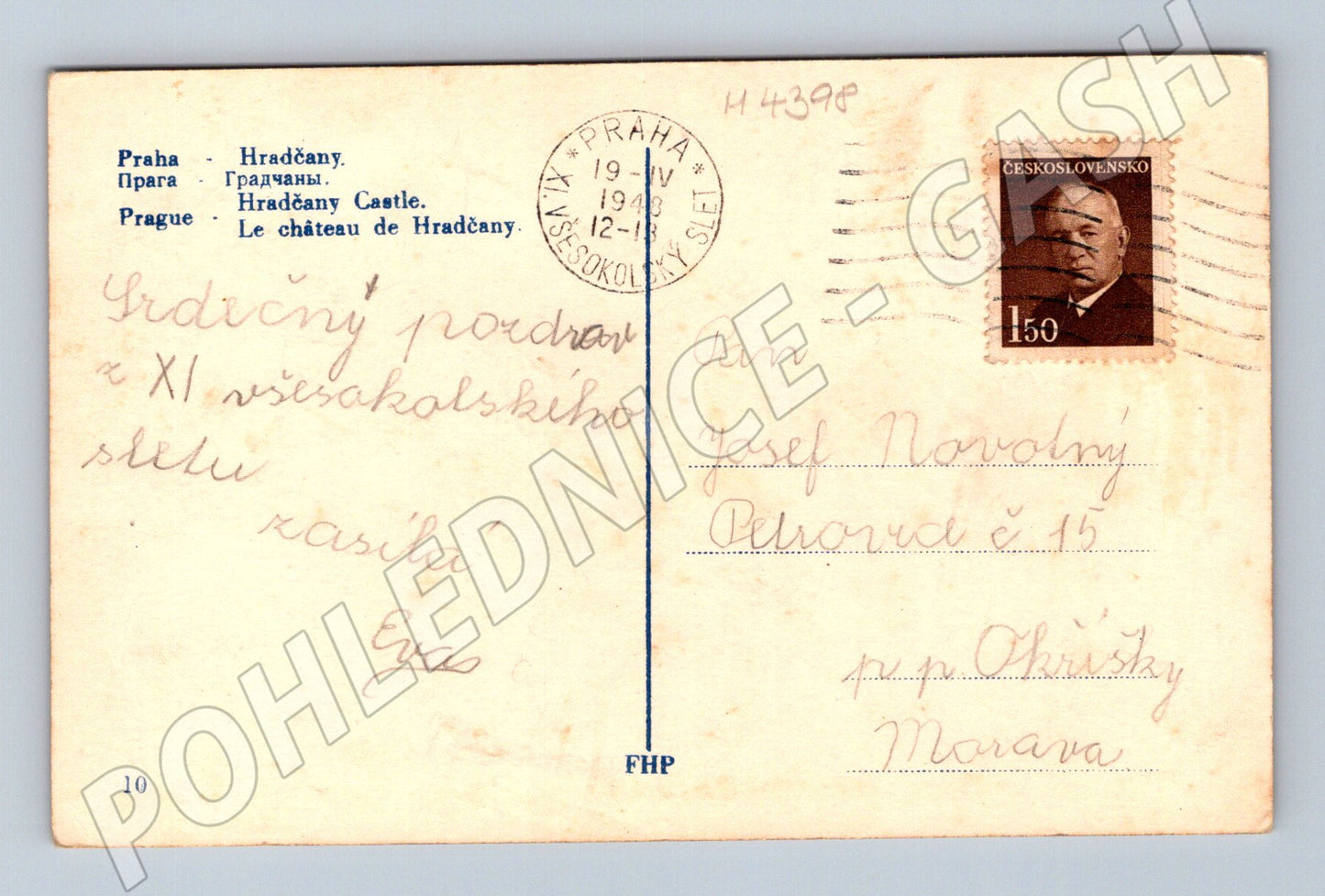 Pohlednice Praha Hradčany všesokolský slet (M4398)