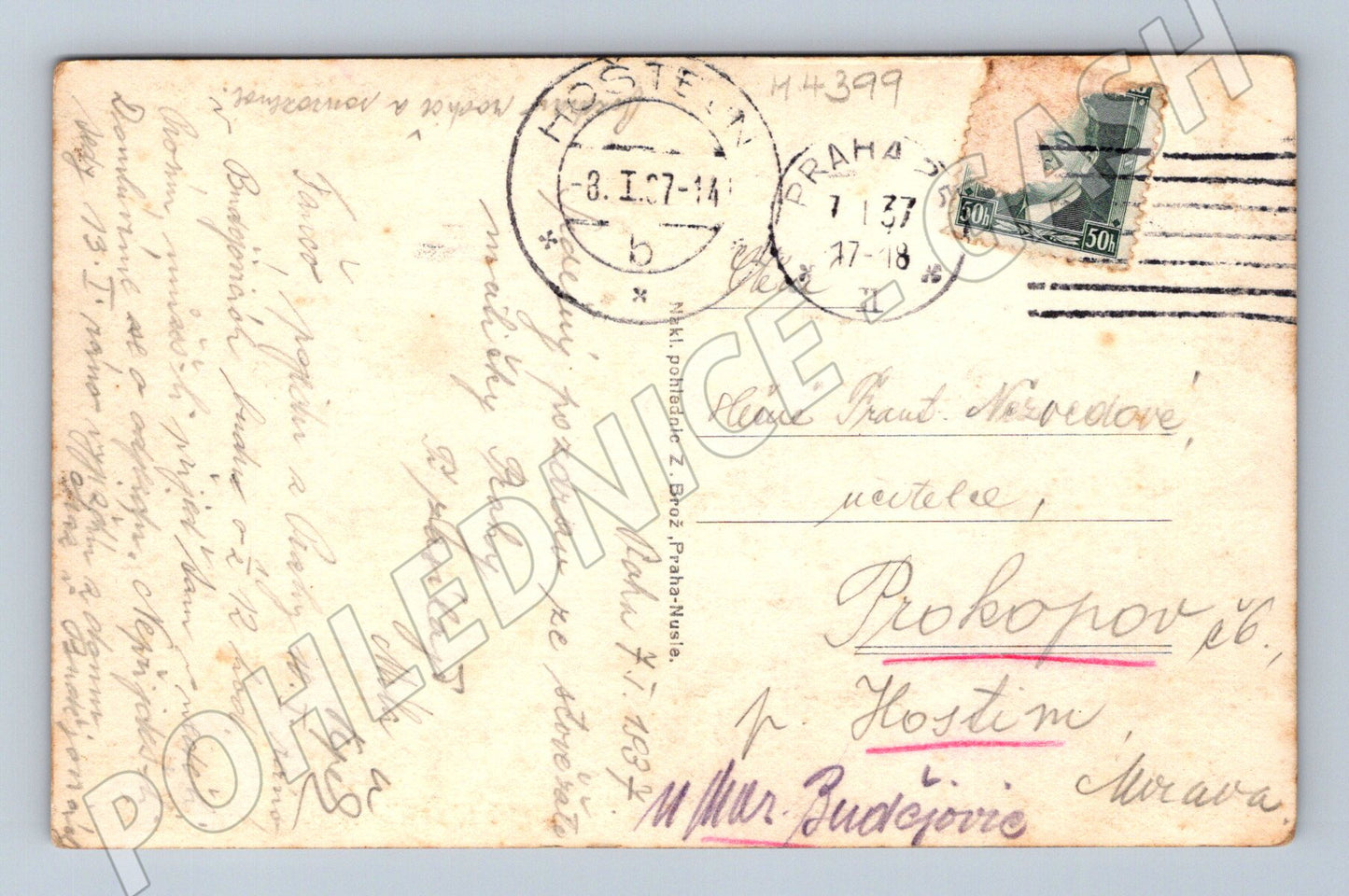 Pohlednice Praha Chrám sv Víta historická (M4399)