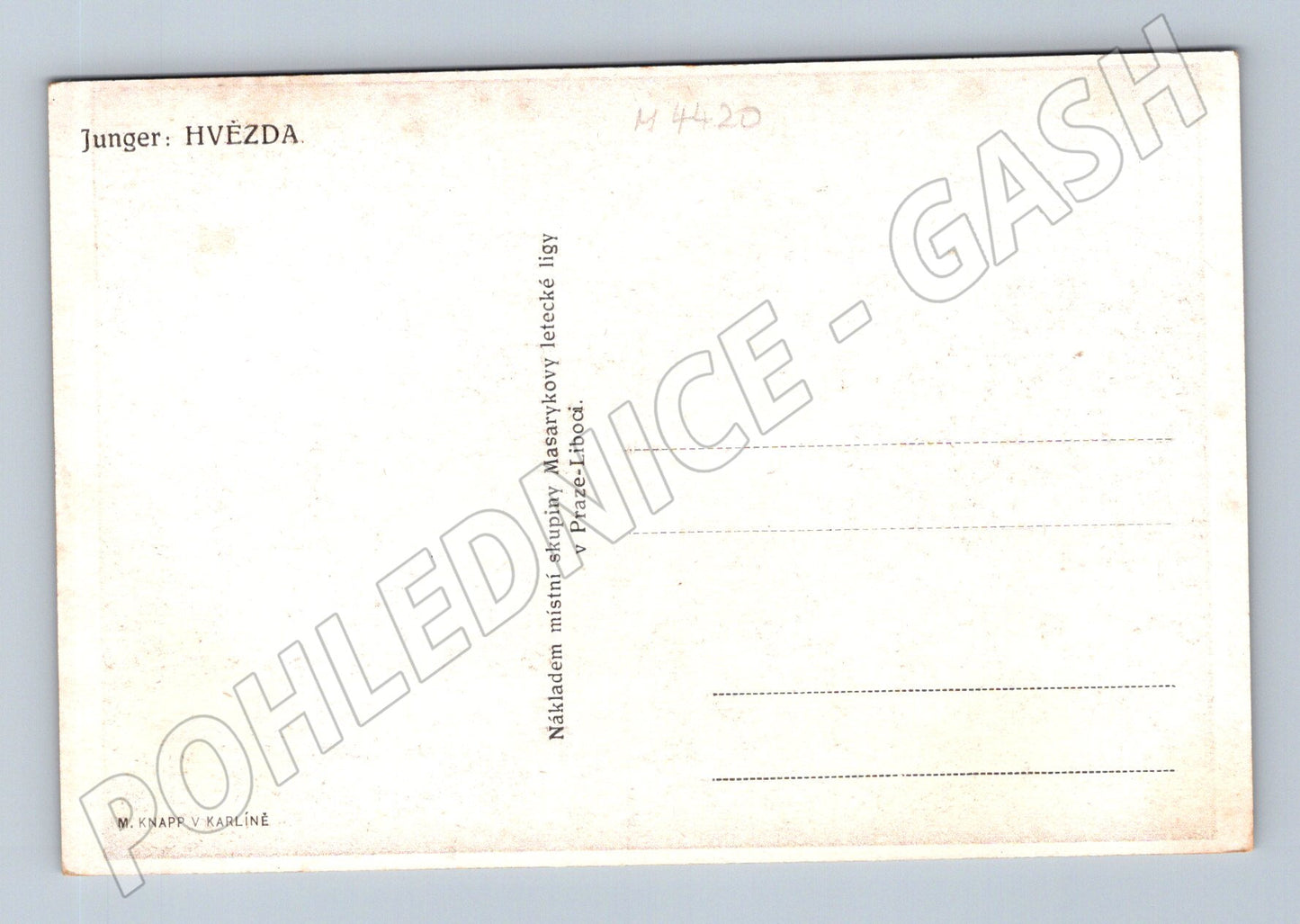 Pohlednice Praha Letadlo Masarykova letecká liga (M4420)