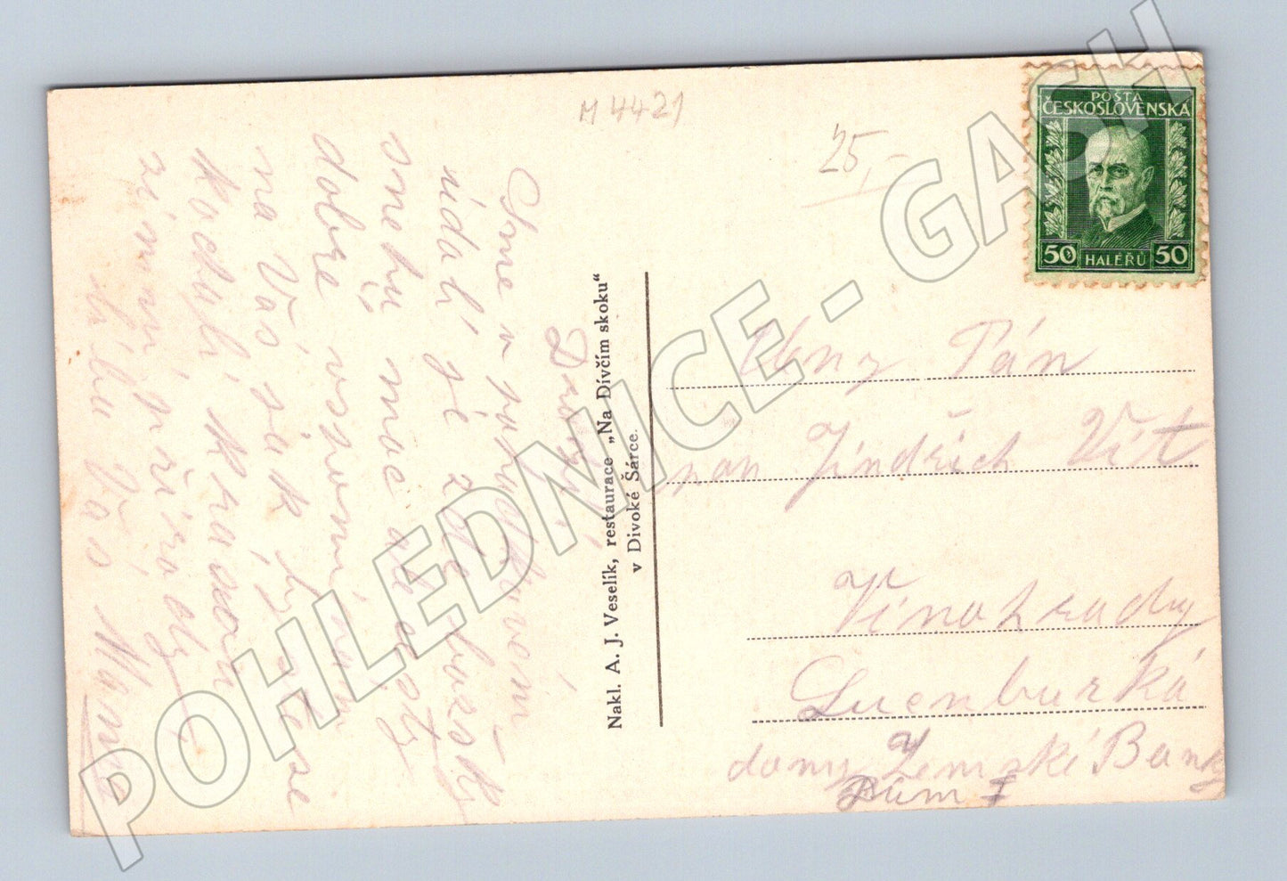 Pohlednice Praha Divoká Šárka historická (M4421)