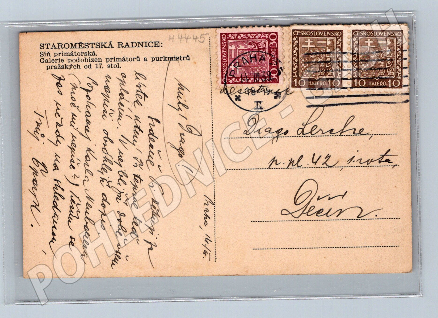 Pohlednice Praha Staroměstská radnice síň (M4445)