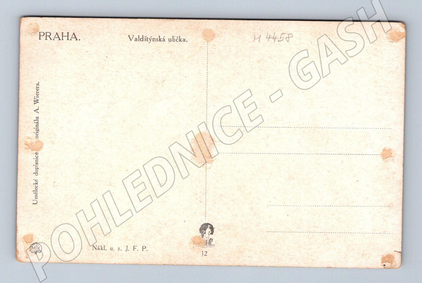 Pohlednice Praha Valdštejnská ulička umělecká (M4458)