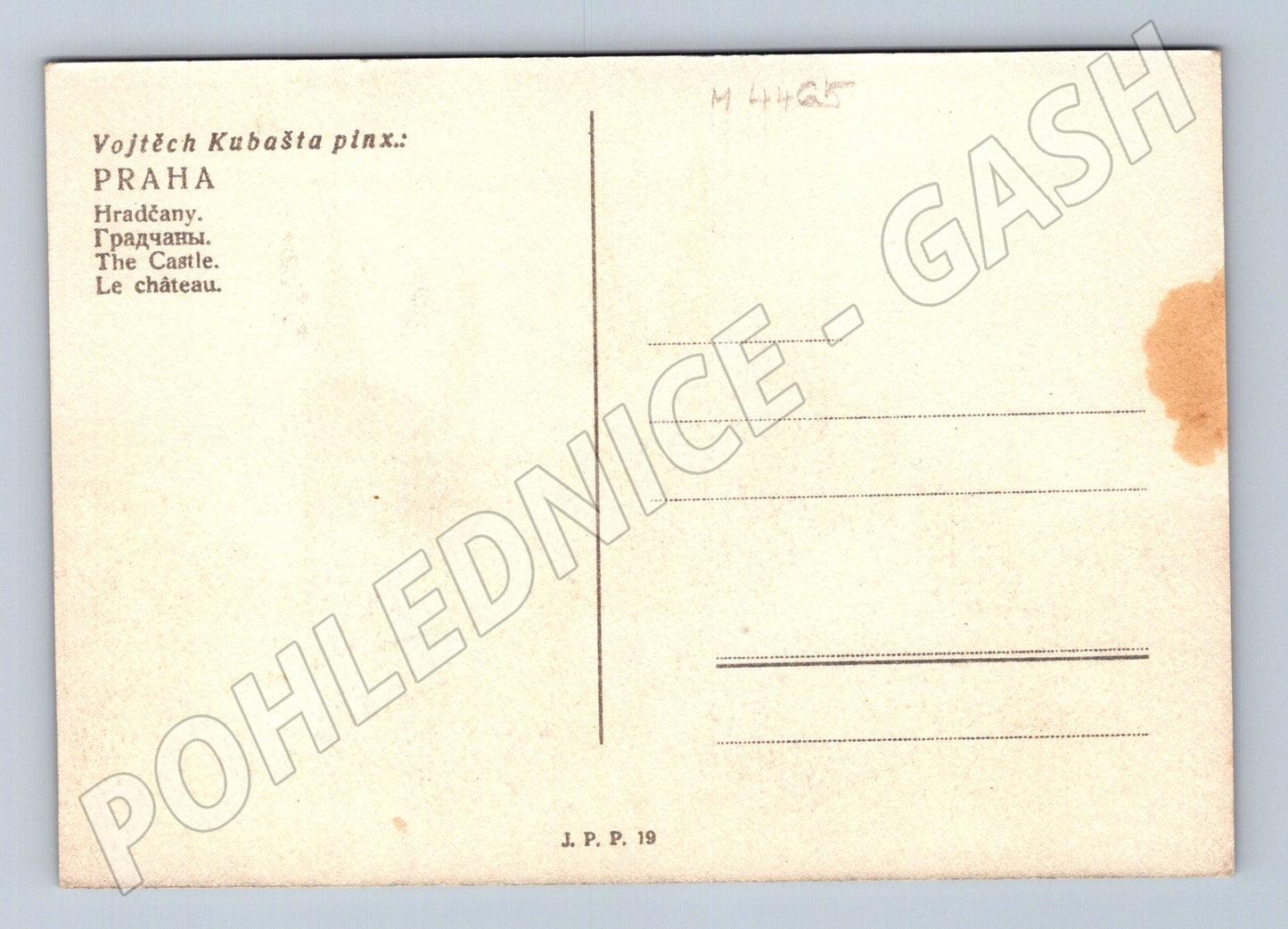 Pohlednice Praha Hradčany Vojtěch Kubašta (M4465)