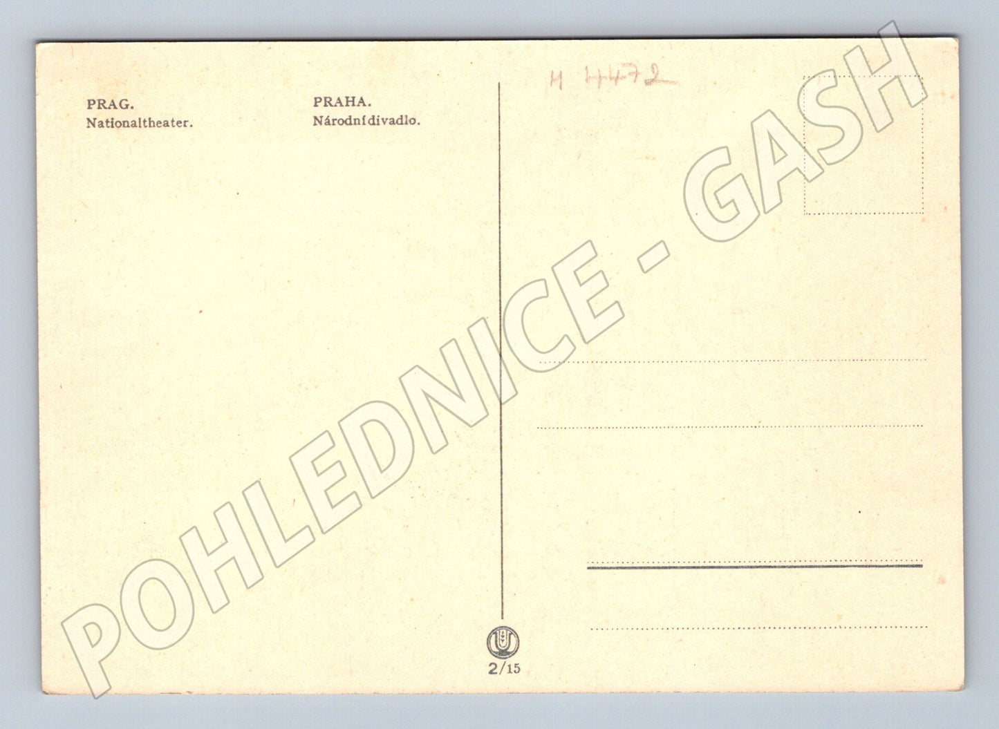 Postcard Prague National Theatre colored (M4472)