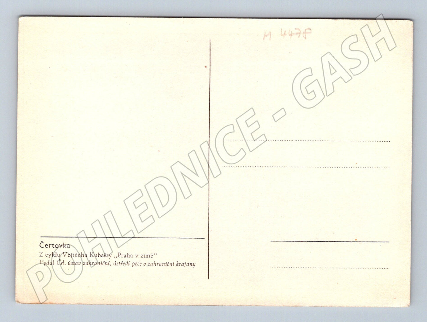 Pohlednice Praha Čertovka v zimě Kubašta (M4478)