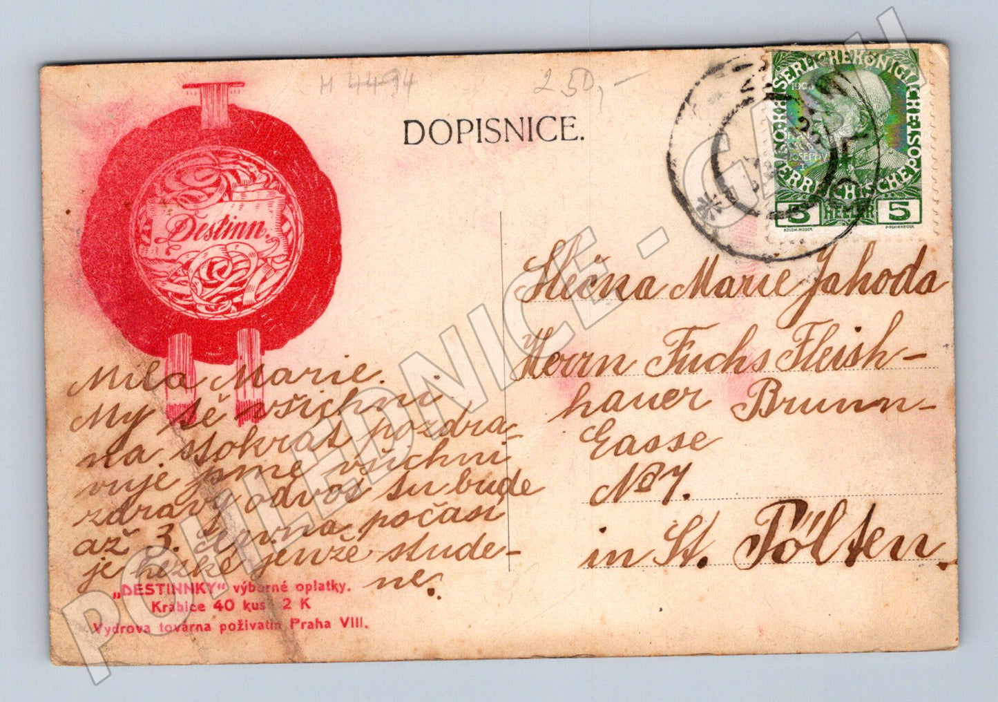 Pohlednice Praha Královský hrad Lobkovická zahrada (M4494)