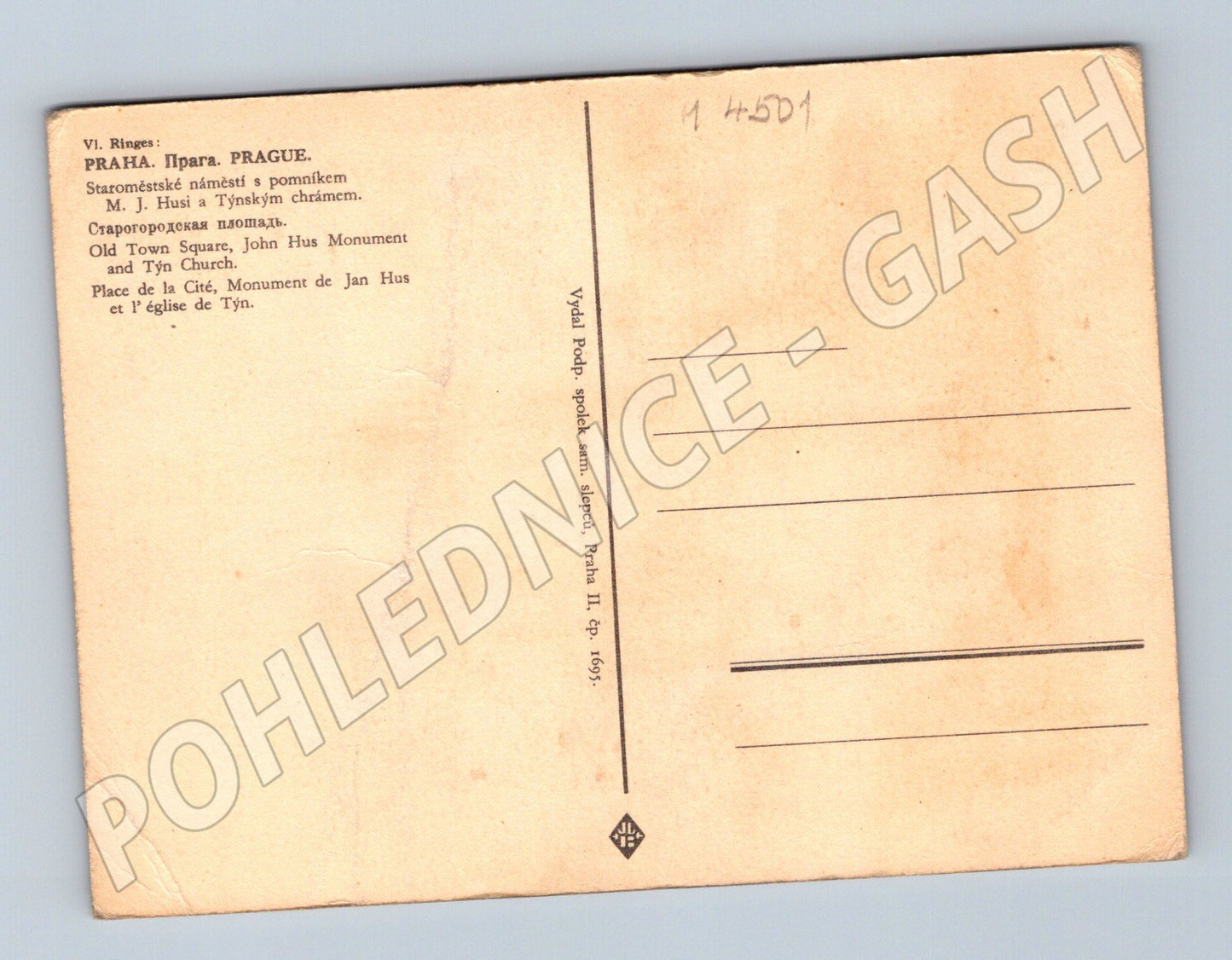 Pohlednice Praha Staroměstské náměstí Týn Hus (M4501)