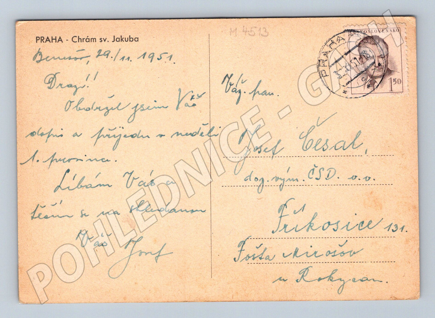 Pohlednice Praha Chrám sv Jakuba malířská (M4513)