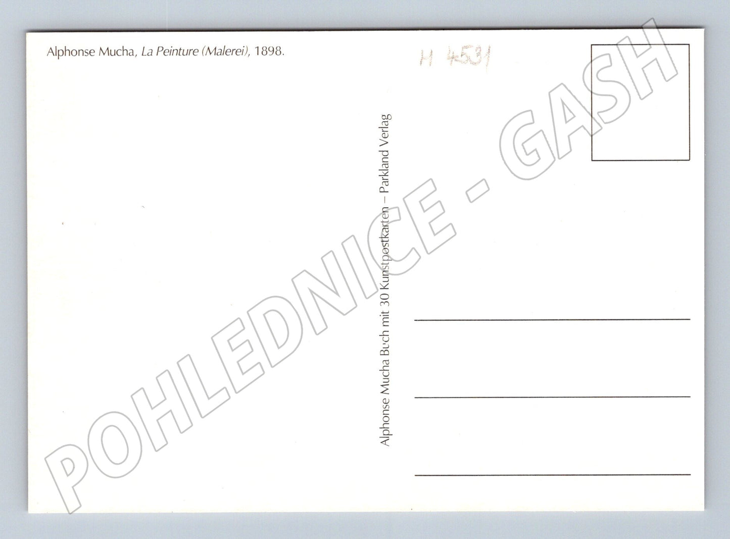 Postcard Alfons Mucha La Peinture Art (M4531)