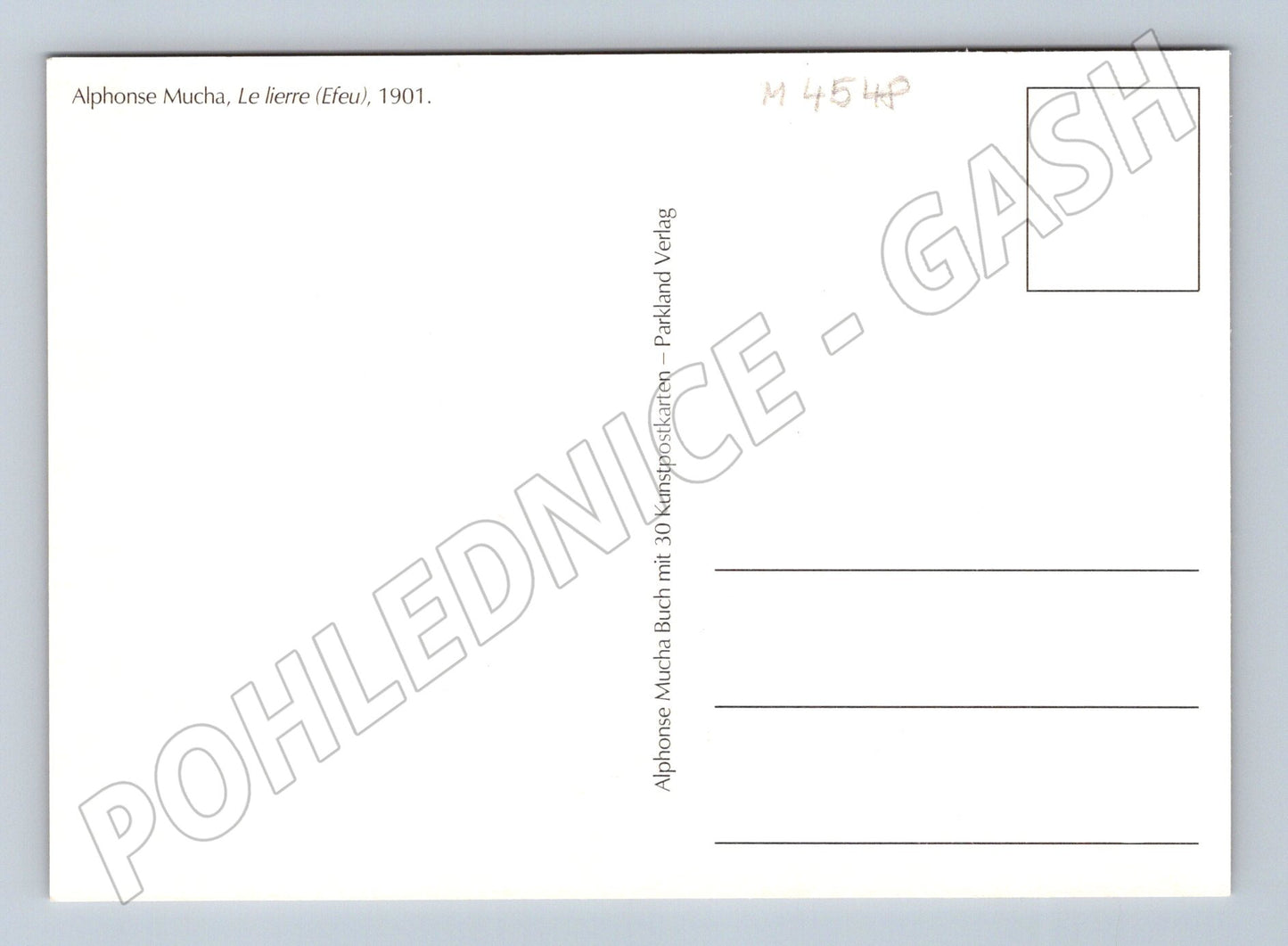 Postcard Alfons Mucha Le Lierre Art Nouveau Ivy (M4548)