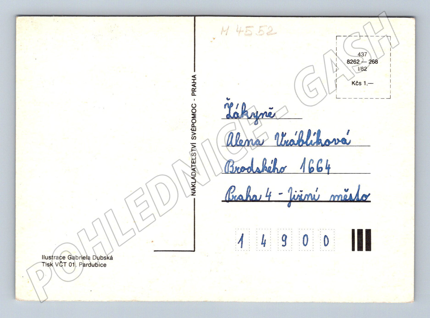 Pohlednice Gabriela Dubská víla a veverka (M4552)