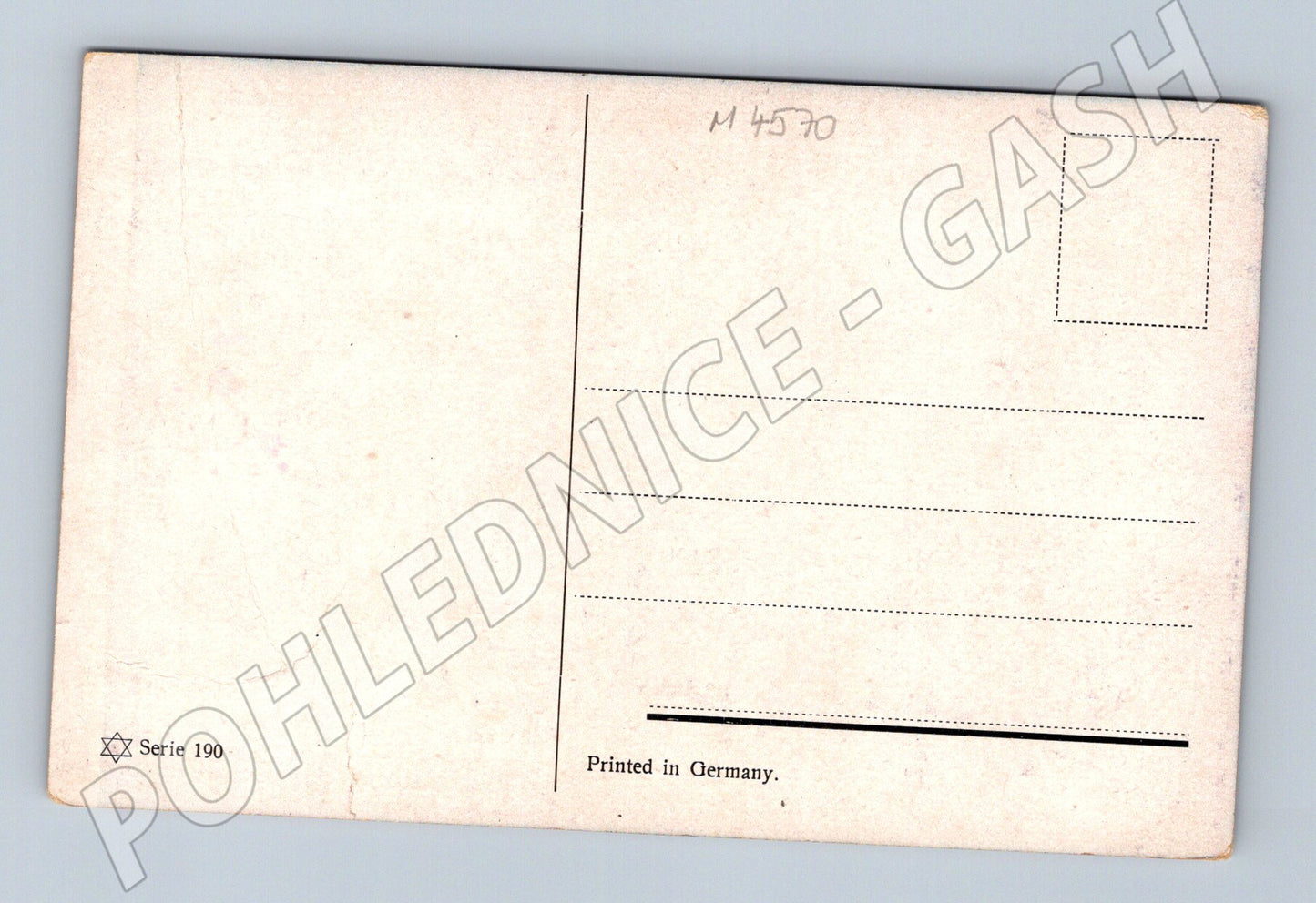 Pohlednice malovaná krajina s lodí (M4570)