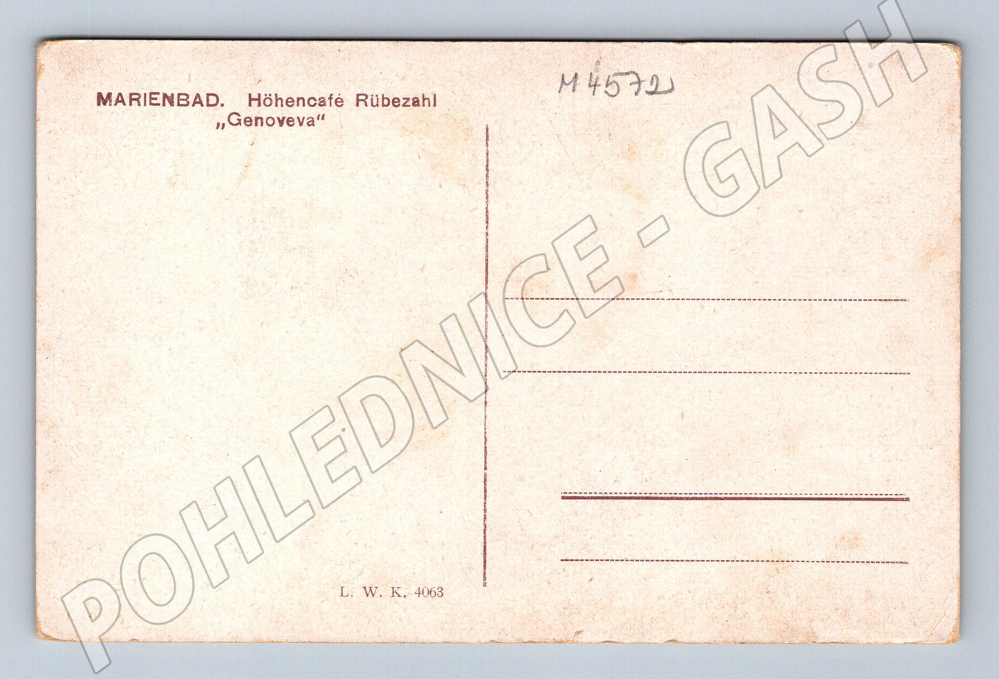 Pohlednice Mariánské Lázně Höhencafé Rübezahl (M4572)