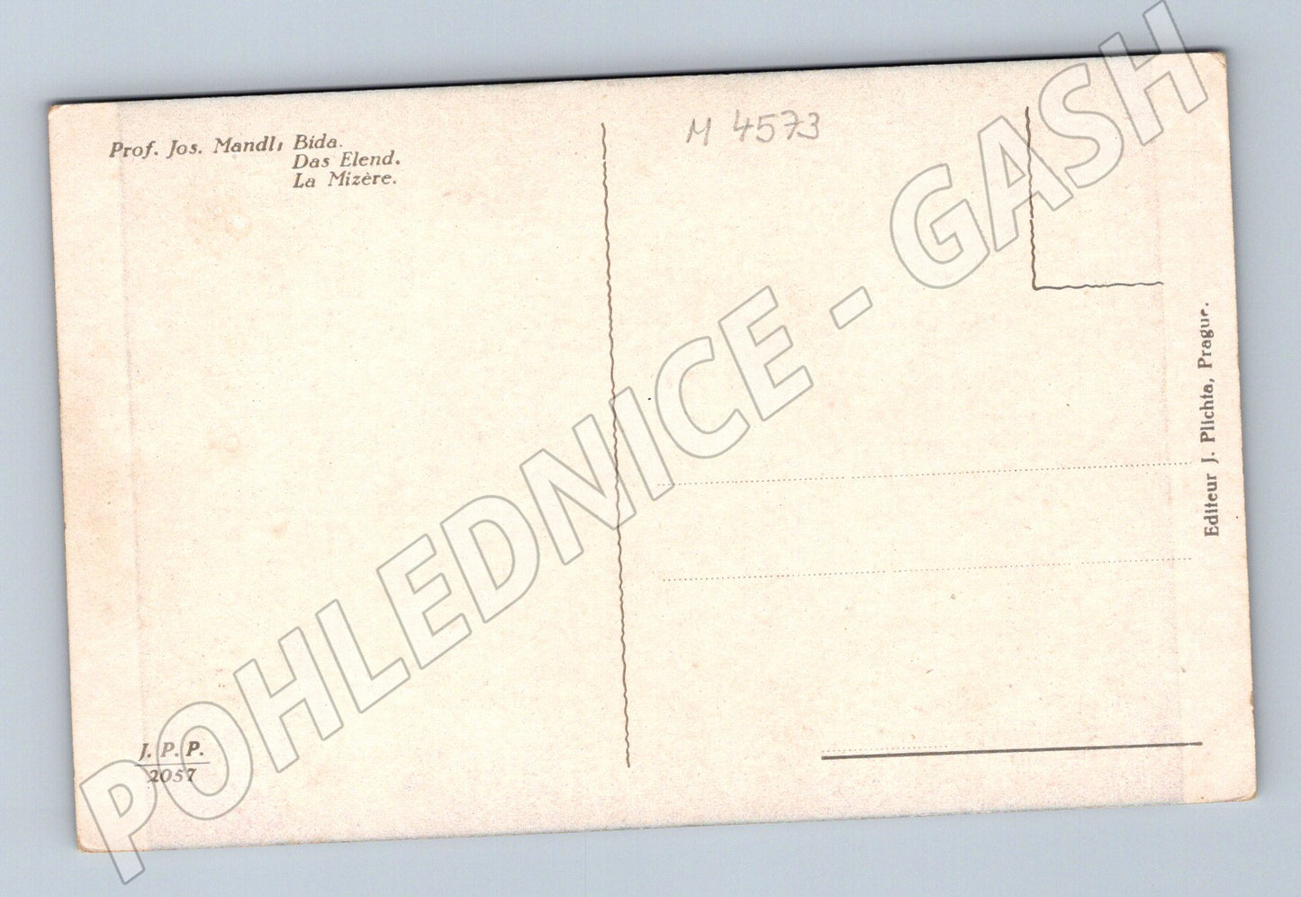 Pohlednice Jos Mandl Bida Das Elend La Mizére (M4573)