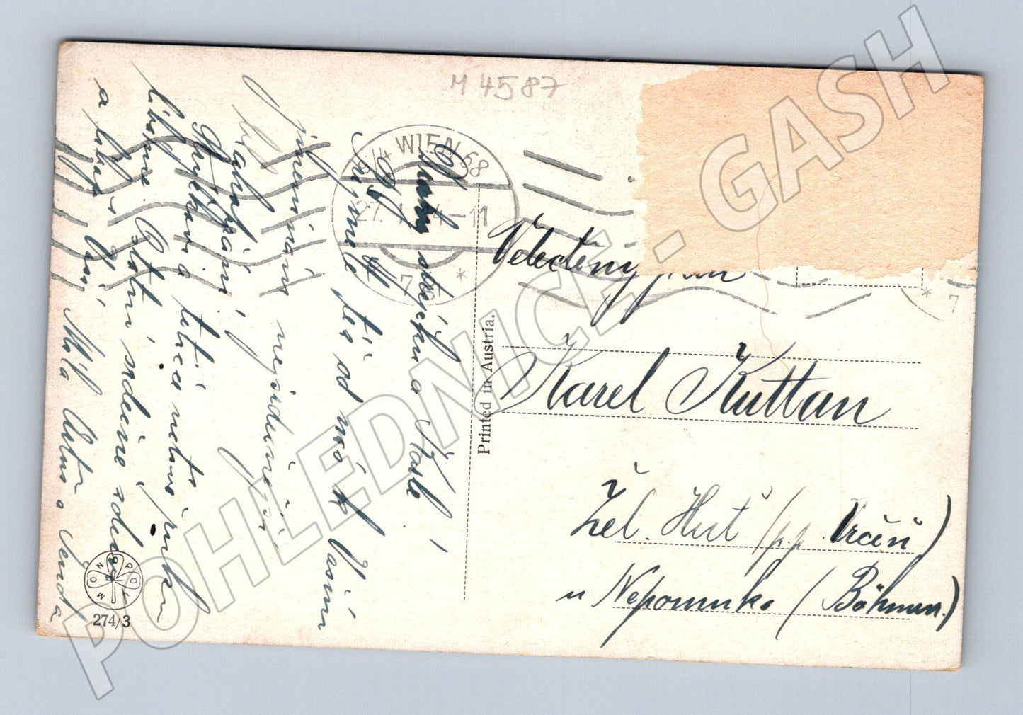 Pohlednice horská krajina chata jezero (M4587)