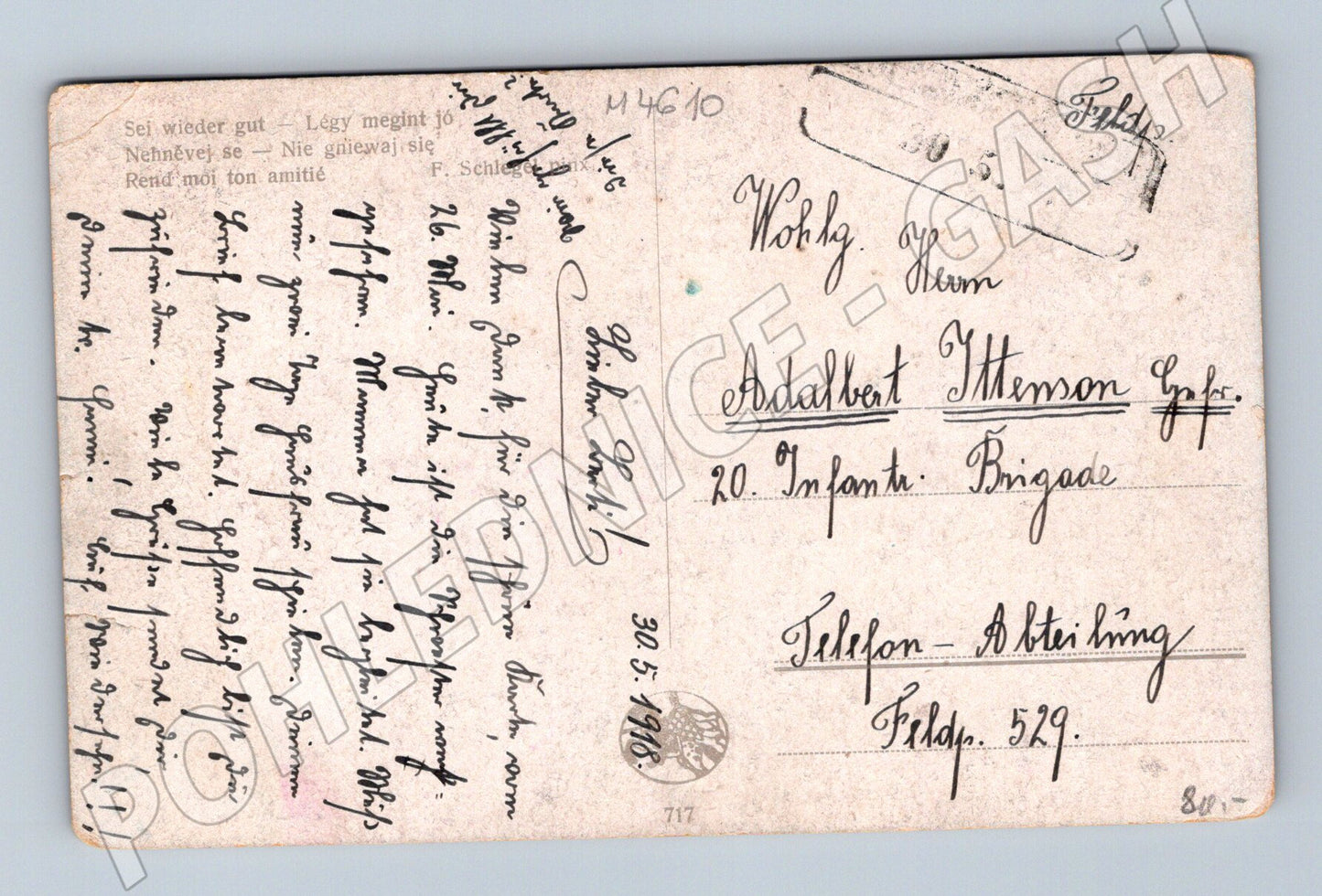 Pohlednice romantický pár pod stromem (M4610)