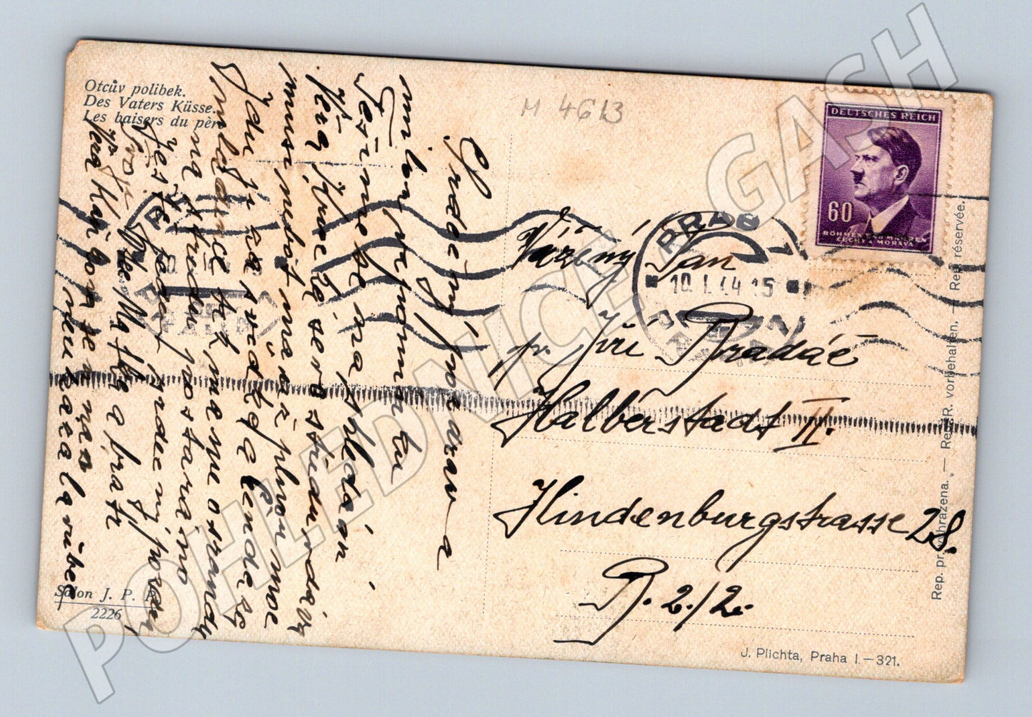 Pohlednice etnografická stará motiv (M4613)